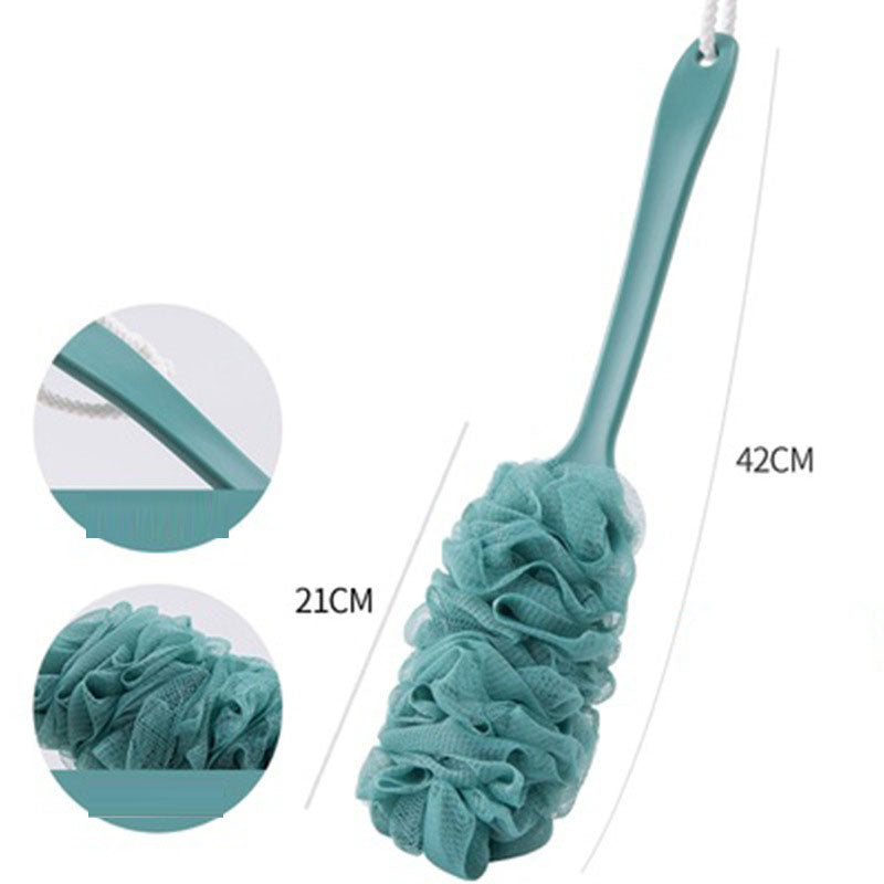 Long handled large bath brush, Long handled scrubbing bath tool, Flower bath brush, Scrubbing bath brush, Scrubbing bath ball.