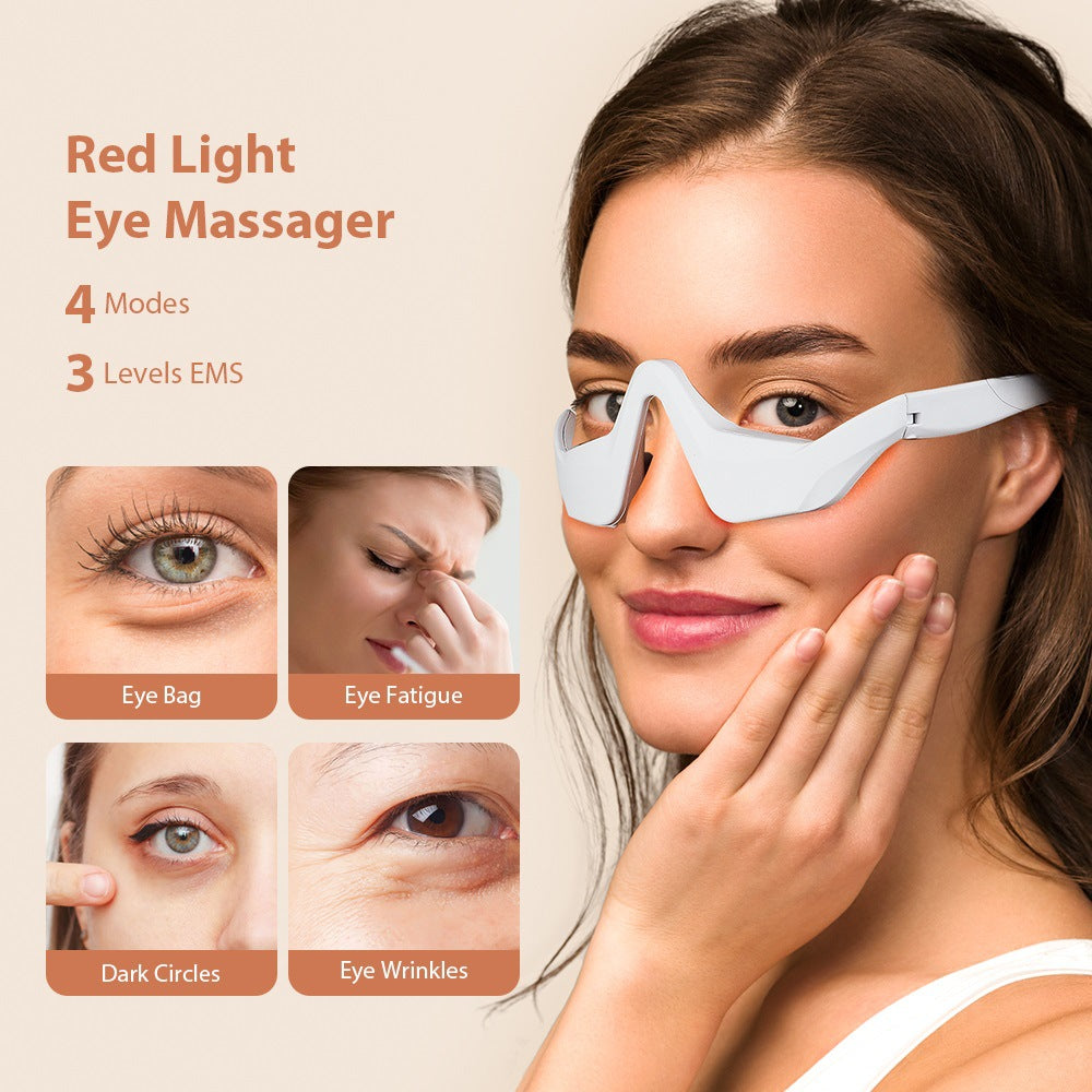 Redlight Therapy and Microcurrent Massager | Eye Care with EMS and Red Light for Baggy Eyes and Dark Circle Reduction
