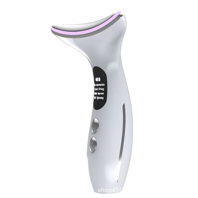 Facial Lift and Anti Wrinkle Massager | Reduce Double Chin with 3-Colors LED Photon Therapy | EMS Face and Neck Anti-aging Massager
