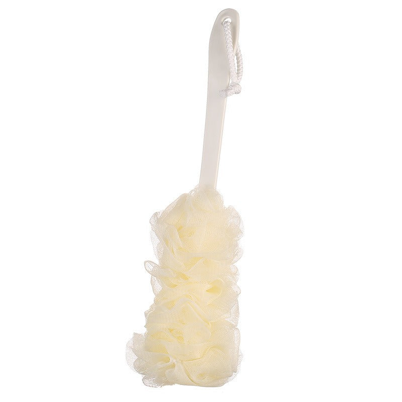 Long handled large bath brush, Long handled scrubbing bath tool, Flower bath brush, Scrubbing bath brush, Scrubbing bath ball.