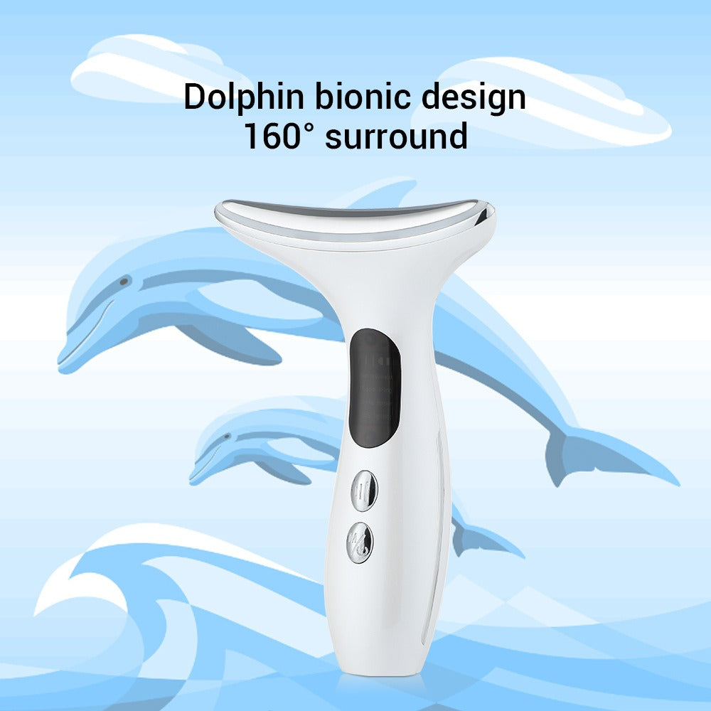 Facial Lift and Anti Wrinkle Massager | Reduce Double Chin with 3-Colors LED Photon Therapy | EMS Face and Neck Anti-aging Massager
