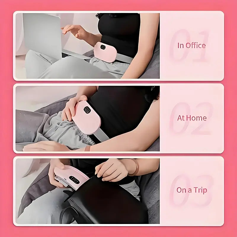 Smart Menstrual Heating Belt | Uterus Care Acupoints | Vibrating Massage Relief | Menstrual & Back Pain Relief