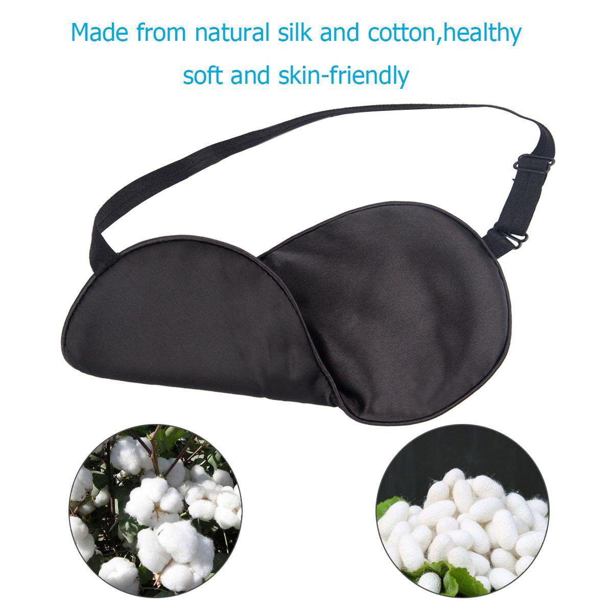 Silk Sleeping Eye Mask Mulberry Silk Sleeping Eye Mask Silk Eye Mask Double-sided Mulberry Silk Fabric Lunch Break Artifact